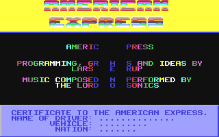 American Express Title Screen